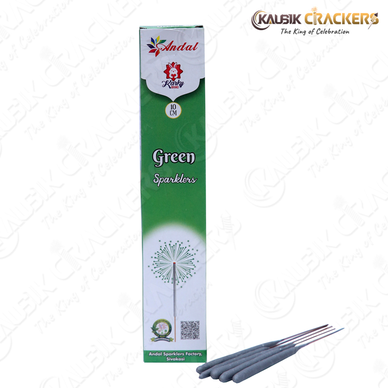 10cm Green Sparkler |  Box