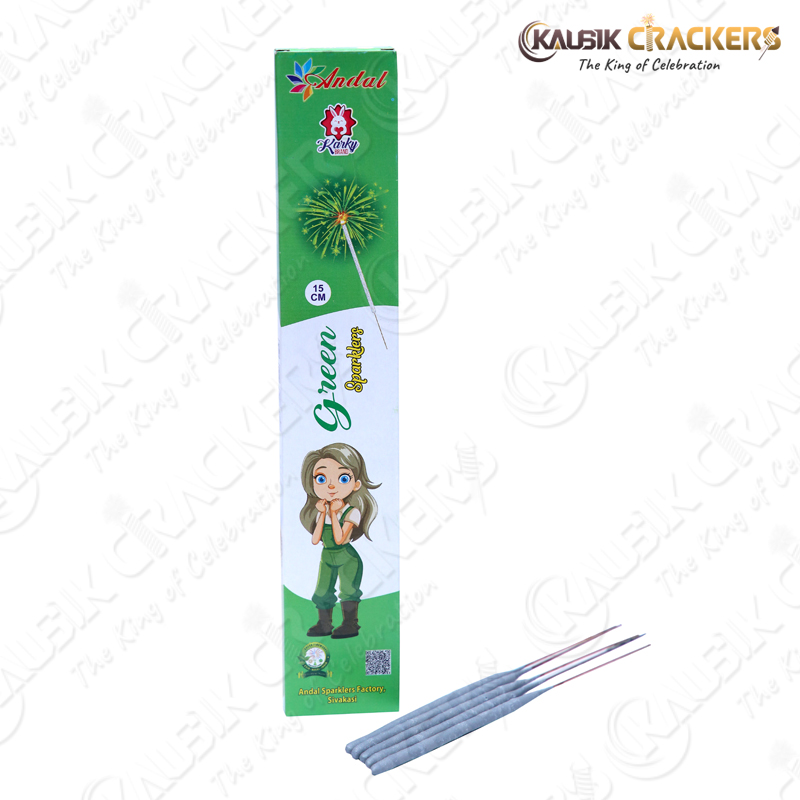 15cm Green Sparkler |  Box